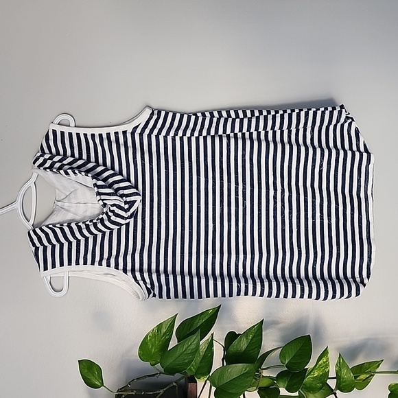 JACK & Missy blue white striped swim cover up medium large resort wear - Picture 6 of 7